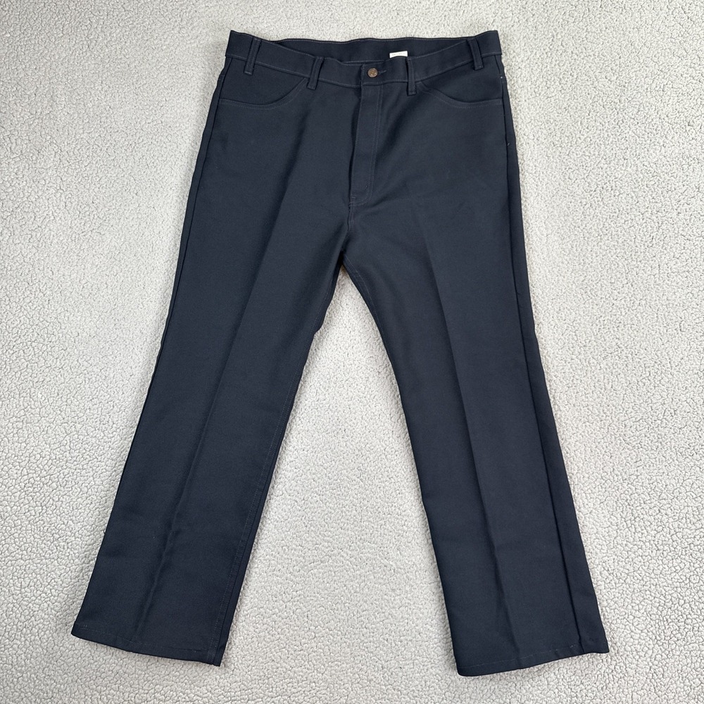 VTG Levi's 517 Saddleman Boot Jeans 40x30 Blue Dacron Polyester Western USA 90s